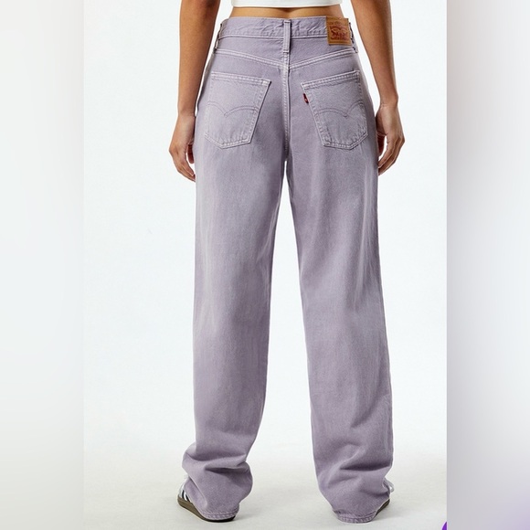 Women's Levi's Purple '94 Baggy Mid-Rise Straight Leg Jeans 100% Cotton 24 x 31 - Picture 2 of 16